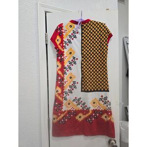 Unique Vintage Goldworm Dress with Trevira 2000  Polyester